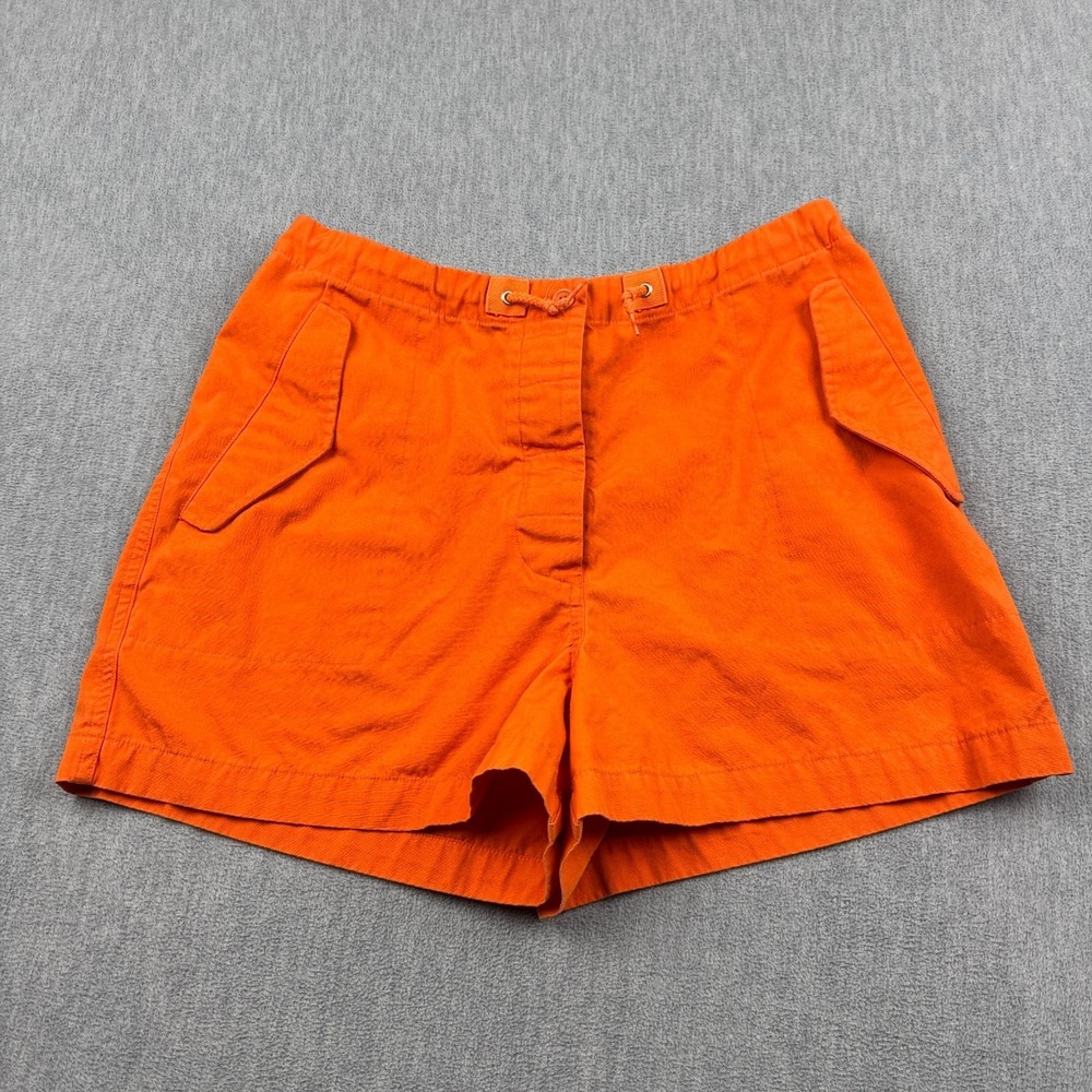 Vintage Ralph Lauren Polo Sport Shorts Womens 10 Orange Button Fly High Rise